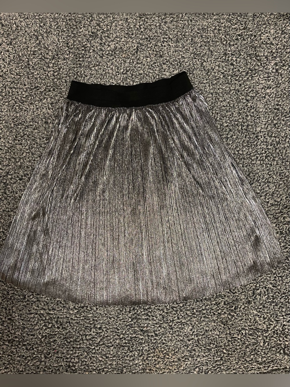Women’s Lane Bryant Metallic Silver Pleated Skirt